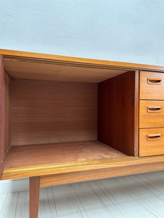Image 1 of Extra Large 1960s Danish Teak Sideboard – Minimalist Mid-Century Credenza 250 cm