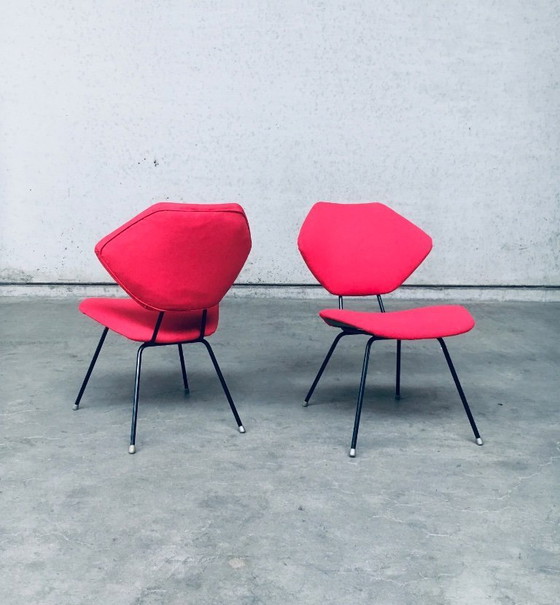 Image 1 of Midcentury Modern Design Low Side Chair set, Italy 1950's