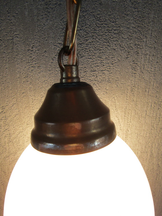 Image 1 of Bellissima lampada a sospensione/lampada da ingresso in opalino