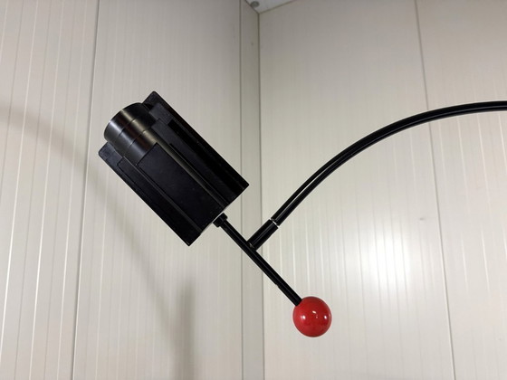Image 1 of Lampadaire réglable Robert Haussmann pour Swiss Lamps International 1980