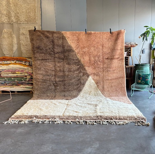 Moroccan wool rug 300x400 cm– Handmade geometric rug – Contemporary Berber carpet