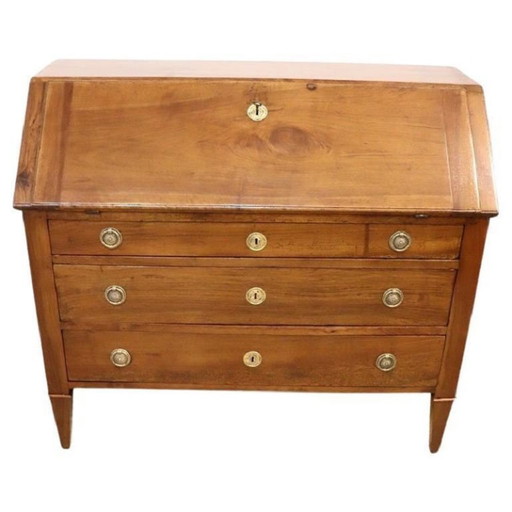 Ancienne commode en noyer, Italie 18ème siècle