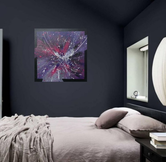 Image 1 of Origineel schilderij van de schilder 2Luss'Art – "Night Drift" – Formaat 60x60 cm