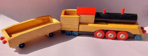 Jouet vintage train et wagon USSR 1950-1970
