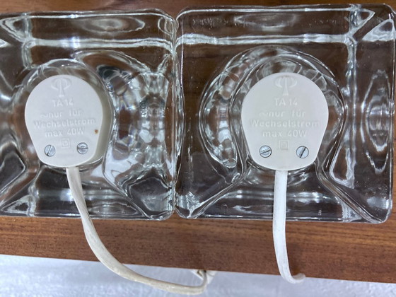 Image 1 of 2 light cube table lamps by Peill & Putzler, 1970s design