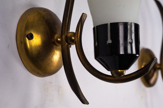 Image 1 of Coppia di appliques di metà secolo in stile Arredoluce. Italia anni '50