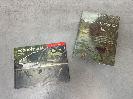 Carte scolaire en lin vintage - Dans le fossé et l'étang (M.A. Koekkoek) – Wolters, Décorations murales, Wood (photo 8 of 12)