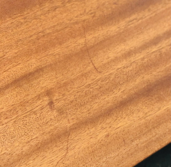 Image 1 of Skandinavischer Schreibtisch aus furniertem Holz mit Kufengestell