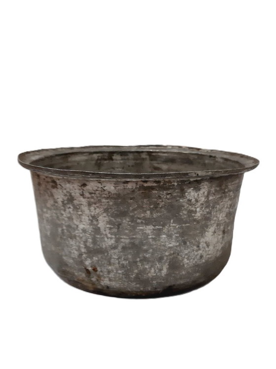 Image 1 of Pot en cuivre antique de la fin du XIXe siècle, étamé