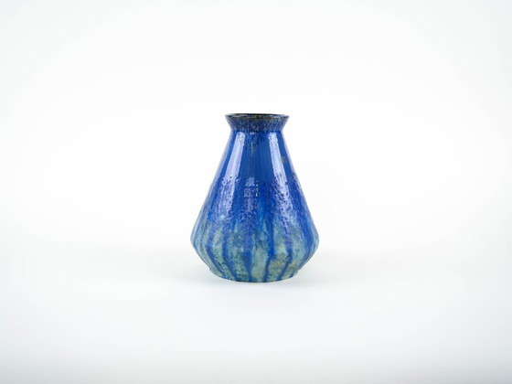 Image 1 of Blue ceramic vase, Danish design, 1960s, made in Denmark