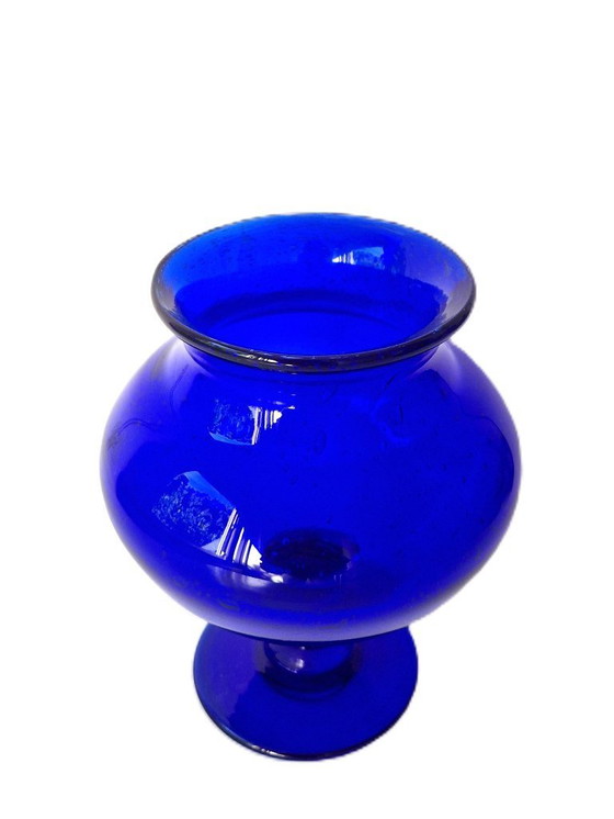 Image 1 of Kosta Boda - Blue Goblet Vase by Erik Höglund - Signed