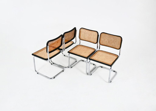 Eetkamerstoelen Stijl B32 van Marcel Breuer, Set van 4