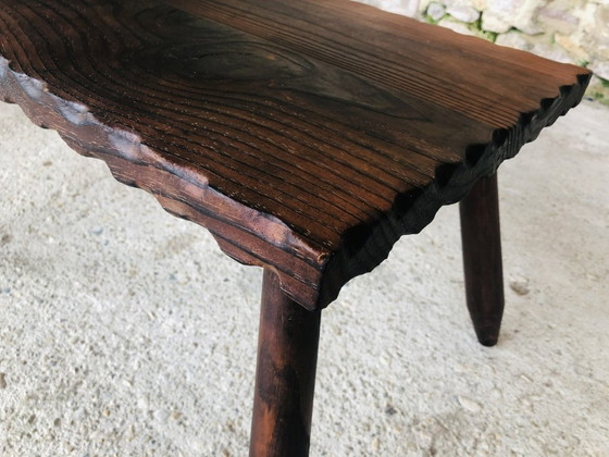 Image 1 of Vintage Farmhouse Side Table on Tapered Legs