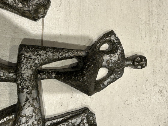 Image 1 of Paul Vermeire brutalista degli anni settanta wandpaneel keramiek