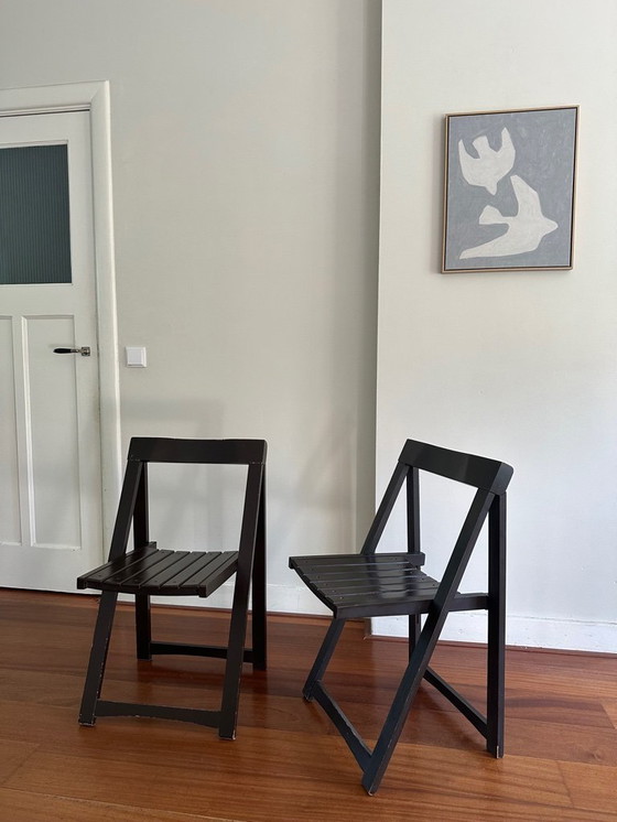 Image 1 of 2x vintage Aldo Jacober folding chairs