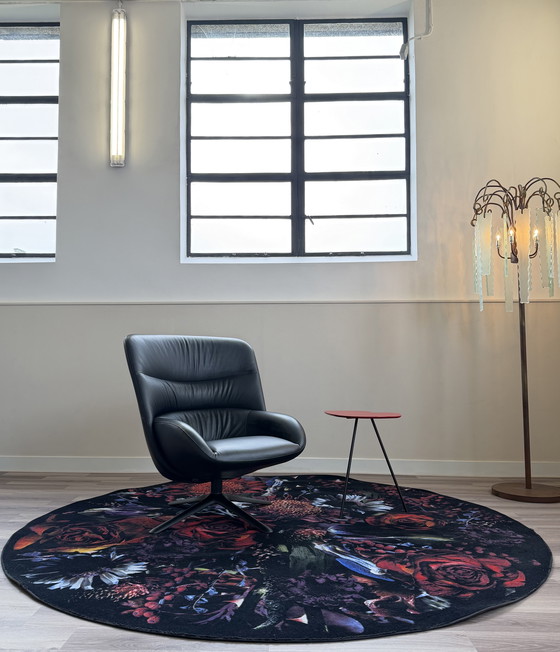 Image 1 of Sillón giratorio Leolux Hilco piel Ceras negra