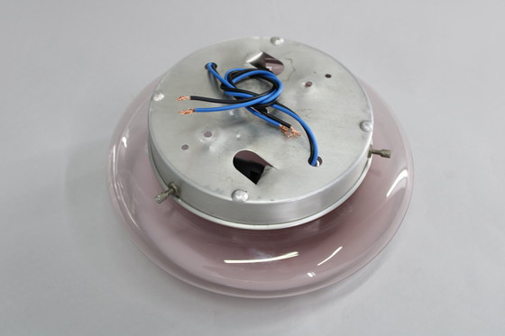 Image 1 of Glazen plafondlamp uit 1970, Italië