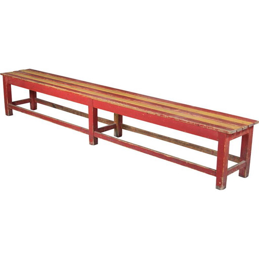Banc industriel vintage, années 1930