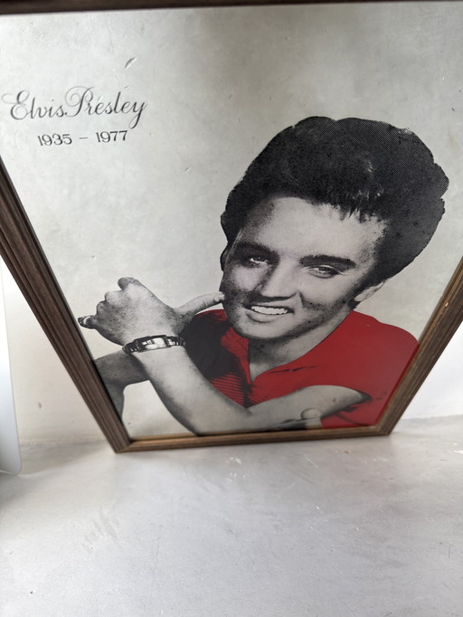 Elvis Presley mirror portrait - Pop art style, 1970s