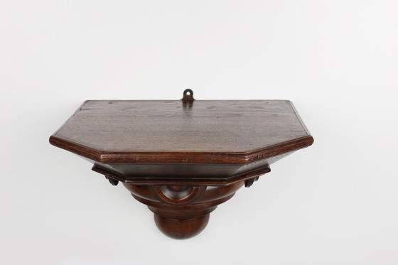 Image 1 of Consolle da parete in stile Art Déco del XIX secolo in rovere, Francia