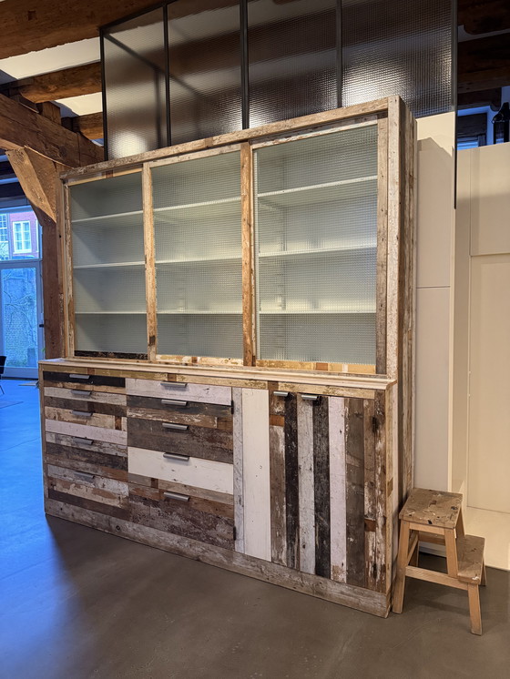 Image 1 of Piet Hein Eek Werkplaatskast (Cassettiera da cucina) 244 x 244 x 60 cm