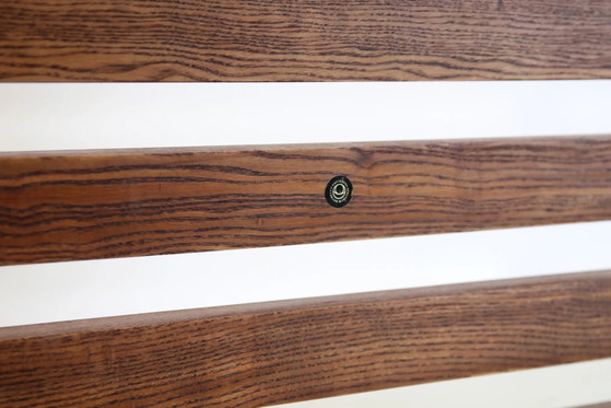 Vintage Martin Visser BZ71 slat bench for Spectrum, The Netherlands, Benches, Wood, Brown, Mid Century Modern (photo 6 of 7)