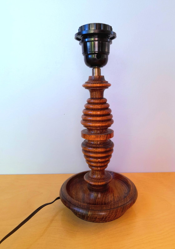 Image 1 of Turned wood lamp