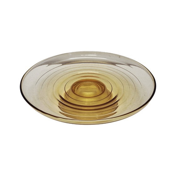 Image 1 of Ciotola gialla di metà secolo a piedi