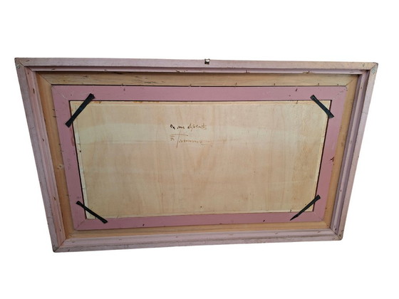 Image 1 of Huile sur toile de Francesco Tammaro, Scène de marché napolitain, 80 x 130 cm