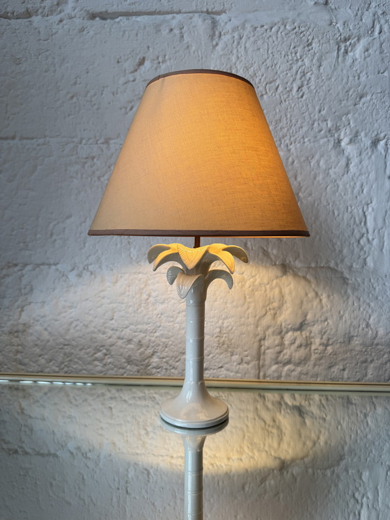 Image 1 of Tommaso Barbi ceramic palm tree lamp, 1960s