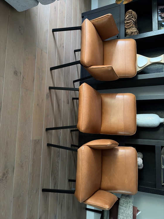 Splendide sedie in pelle color cognac – Sedie da pranzo, Metallo (photo 4 of 5)