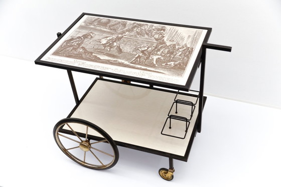 Image 1 of German Metal Serving Trolley, 1960s