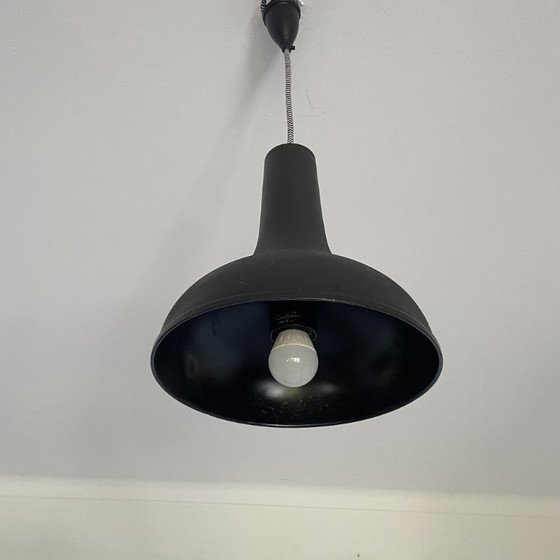 Vintage Industrial Black Aluminium Pendant Lamp (photo 5 of 9)