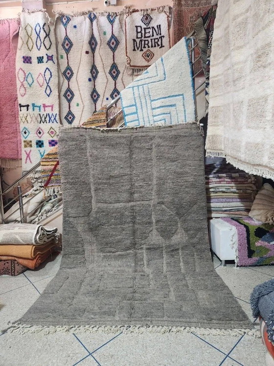 Large Beni Ouarain rug in grey taupe 300x200 cm, Handmade wool -, Rugs & carpets, Cotton, Scandinavian (photo 2 of 3)