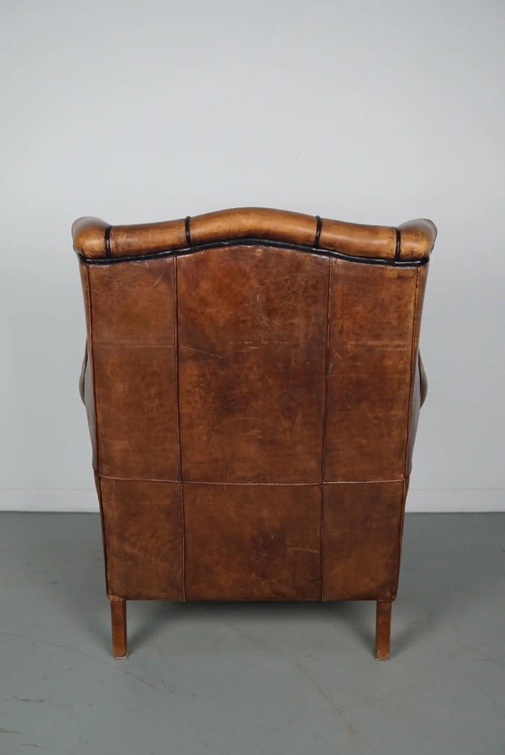 Image 1 of Vintage Nederlandse cognackleurige leren clubfauteuil