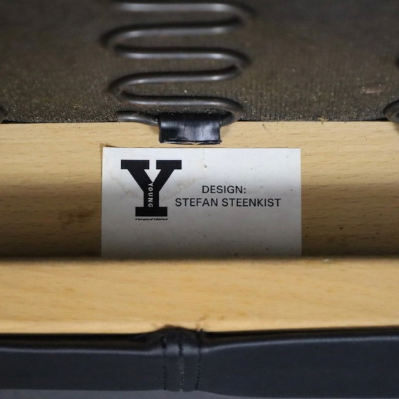 Image 1 of Zeldzame leren fauteuil van Stefan Steenkist voor Young International, Nederland, jaren 90.