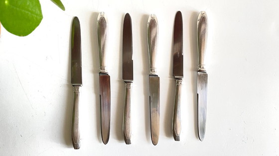 Image 1 of 6 Art Deco Dessert Knives