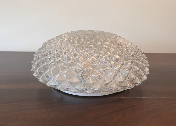 Image 1 of Vintage Ceiling Lamp Pineapple Relief Solid