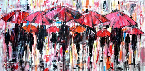 Piotr Piskorz - City of red umbrellas