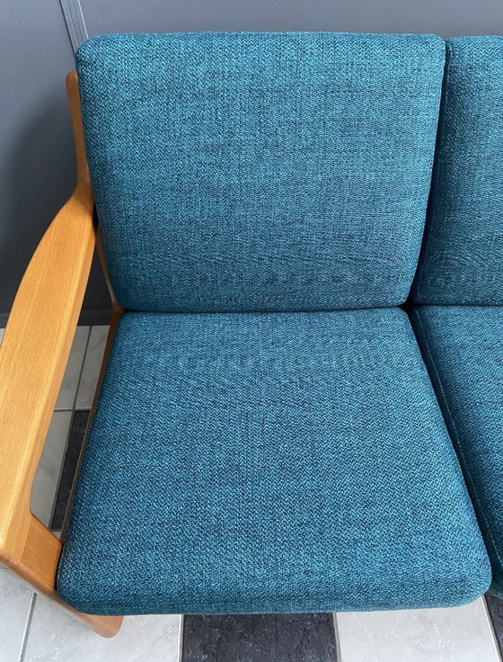 Image 1 of Divano a 2 posti CFC Silkeborg di Johannes Andersen nuovo rivestimento verde anni '60