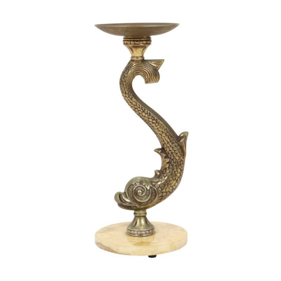 Posacenere da terra Mid Century Delfino mitico Francia 48cm – Oggetti decorativi, Marble, Brass (photo 14 of 14)