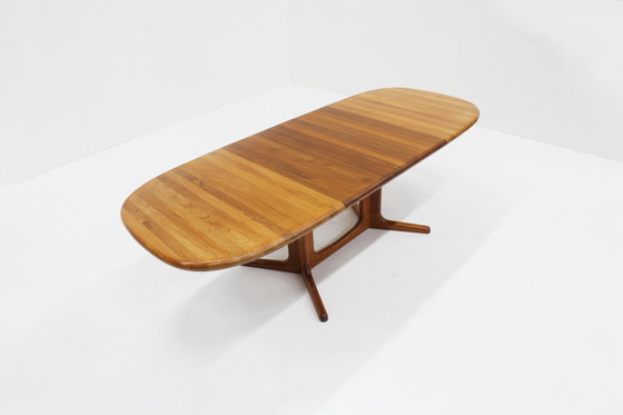 Image 1 of Vintage Danish Oval Extendable Dining Table Solid Teak Glostrup