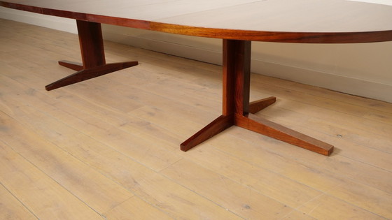 Image 1 of Table de salle à manger ovale vintage | XXXL | Bois de rose | Extensible | 189 - 336 cm cm cm