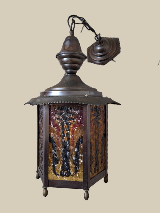 Image 1 of Lampada da sala/ Lampada da sala, originale della Scuola di Amsterdam.