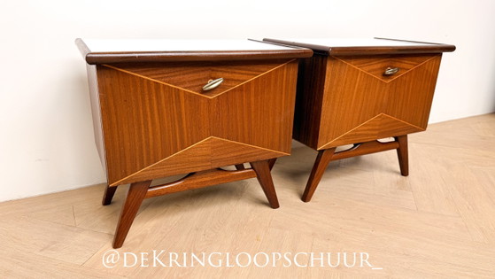 2x tables de nuit vintage Louis Van Teefelen – Louis van Teeffelen, Wood (photo 8 of 11)