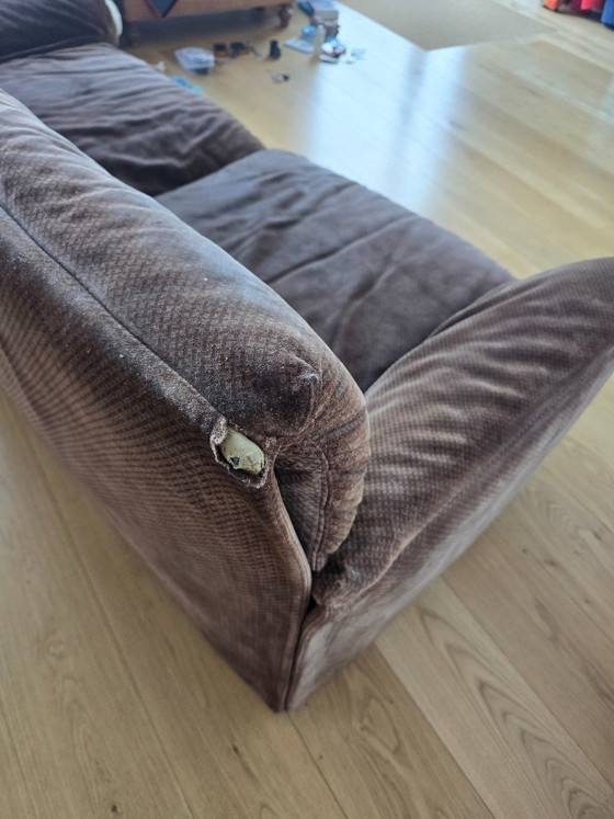 Pair of suede armchairs by Saporiti Italia, 1979 (With original invoice) – 2 seaters, Other (photo 5 of 5)