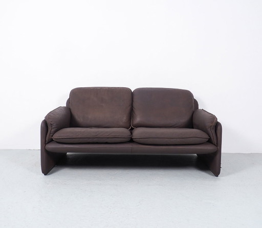 De Sede DS61 vintage brown leather sofa