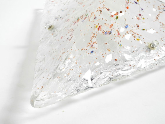 Image 1 of Post Modern Murano glass triangle ceiling lamp by Sylcom, Italy, 1985