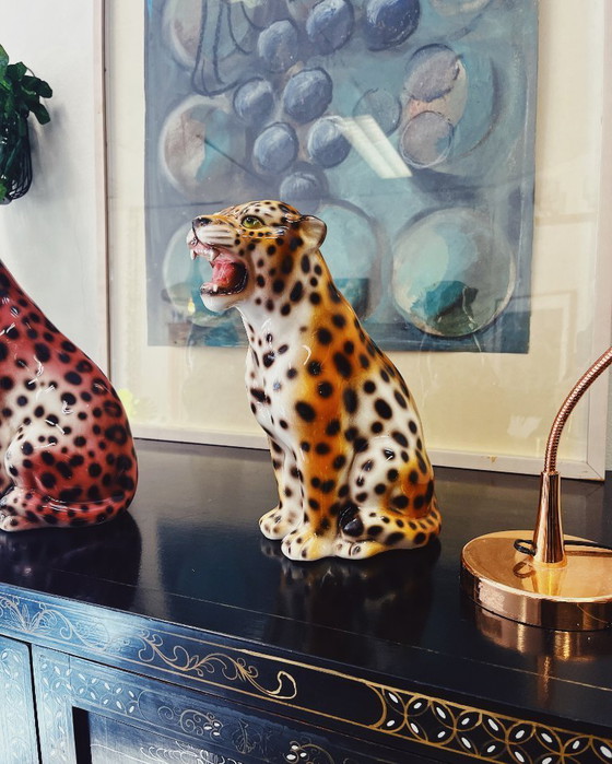Image 1 of Statua di leopardo in ceramica