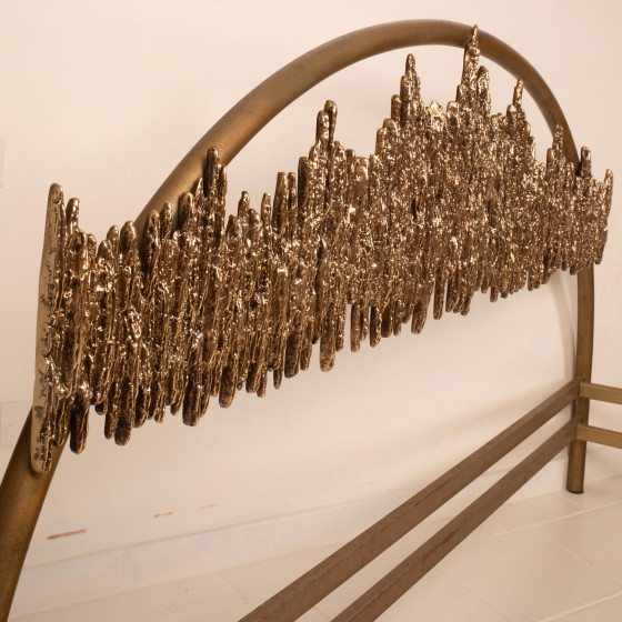 Luciano Frigerio Brutalista Aurora Letto Scultoreo King Size in Ottone – Materassi e reti, Bronze, Brass (photo 15 of 26)